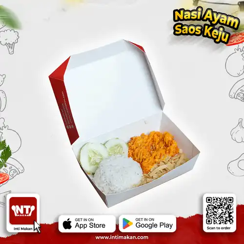 # Nasi Ayam Saos Keju