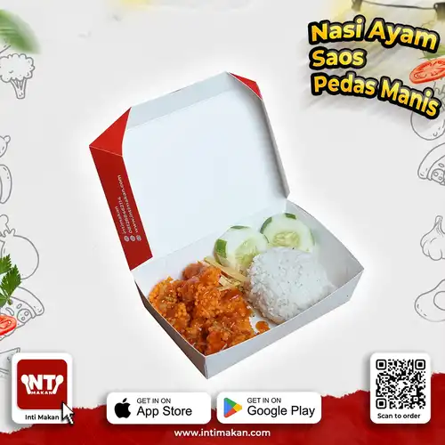 # Nasi Ayam Saos Pedas Manis