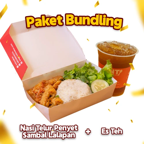 # Nasi Telur Penyet Sambal Lalapan Es Teh