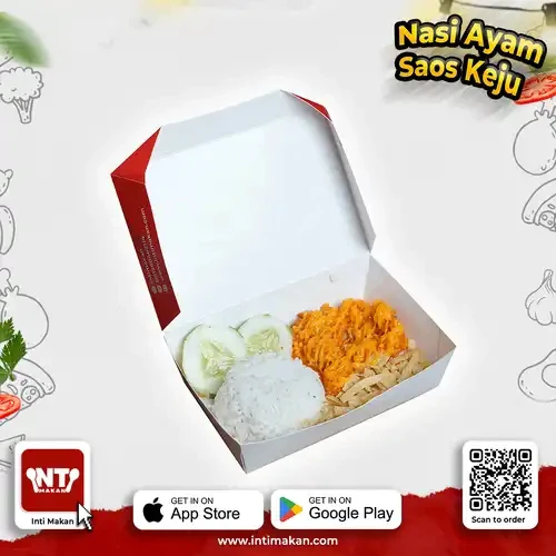 # Nasi Jeruk Ayam Saos Keju
